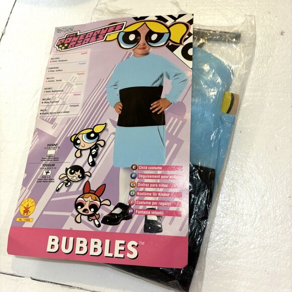Powerpuff girls Bubbles Rubie’s Costume Toddlers NWT NOS - Picture 12 of 16